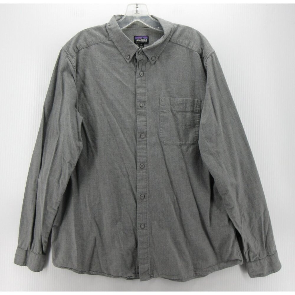 Patagonia Shirt XL Button Down Pocket Outdoor Organic Cotton Logo
